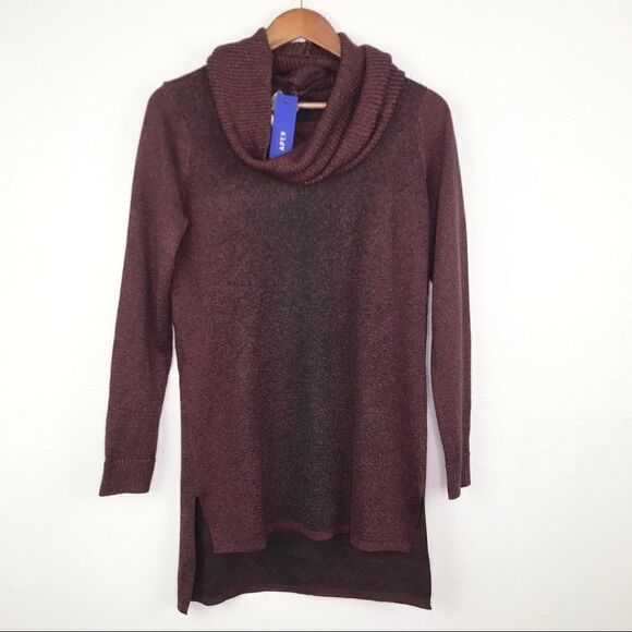 New Apt 9 Women’s Knit Tunic Sweater With Removable Scarf - Picture 1 of 6